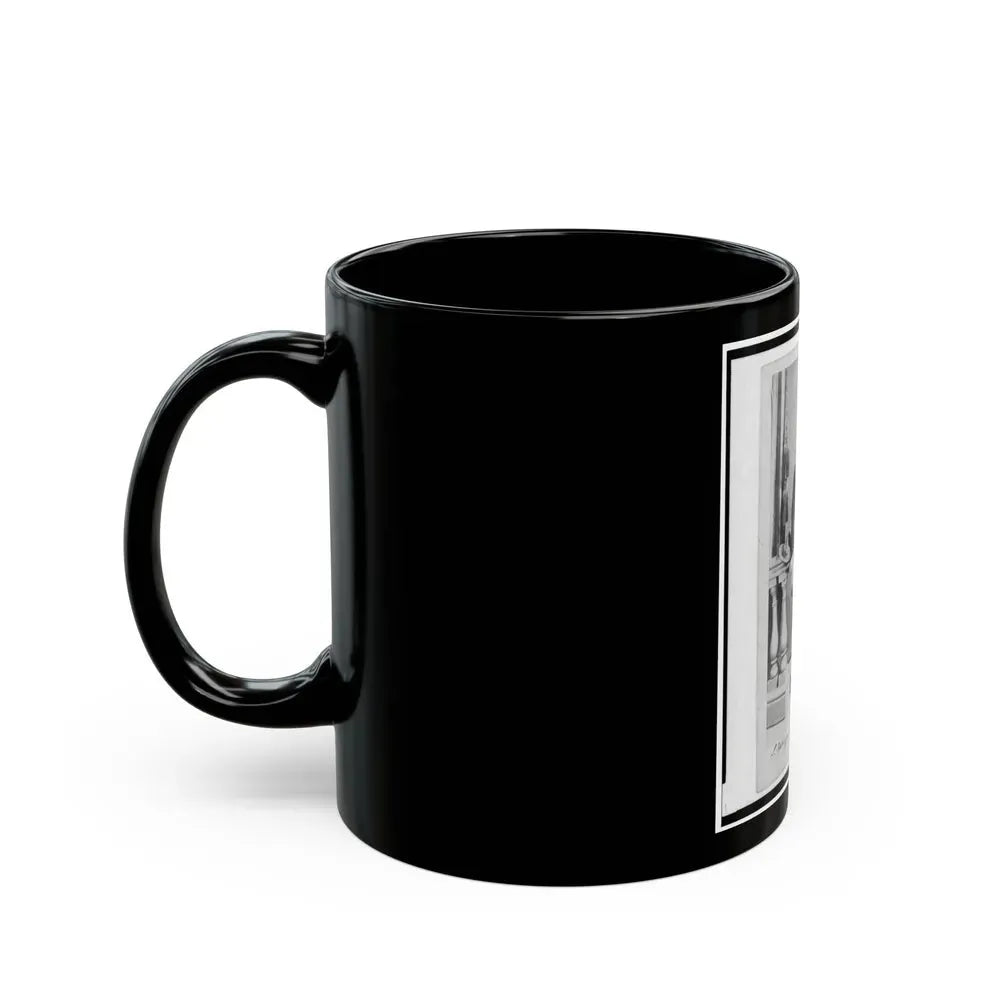 Captain Isidore Esslinger, Union Officer In The 32nd Indiana Regiment, Full-Length Portrait, Standing, Facing Front (U.S. Civil War) Black Coffee Mug - Go Mug Yourself