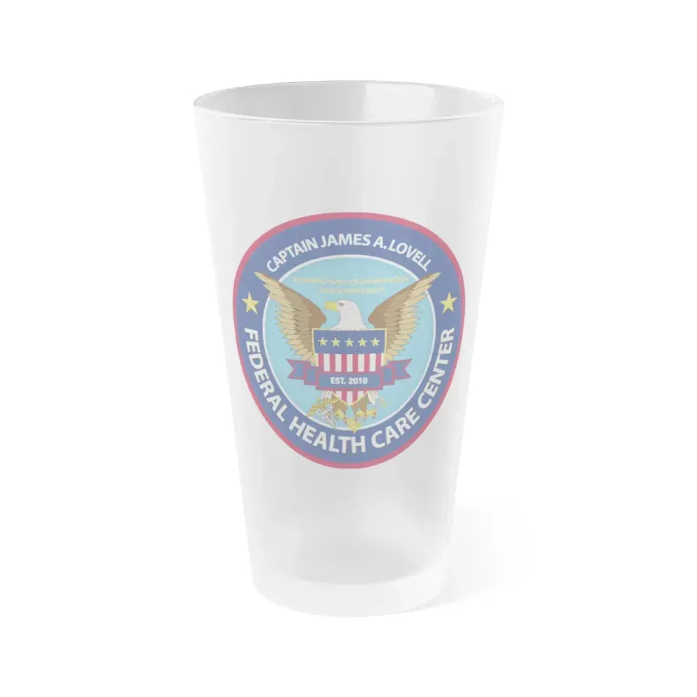 Captain James A Lovell Federal Health Care Center - Frosted Pint Glass 16oz 16oz Frosted - Go Mug Yourself