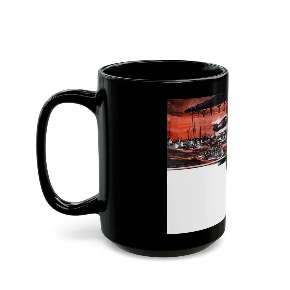 Captain Jeff's Secret Weapon, Argosy, May 1949 - Black Coffee Mug - Go Mug Yourself
