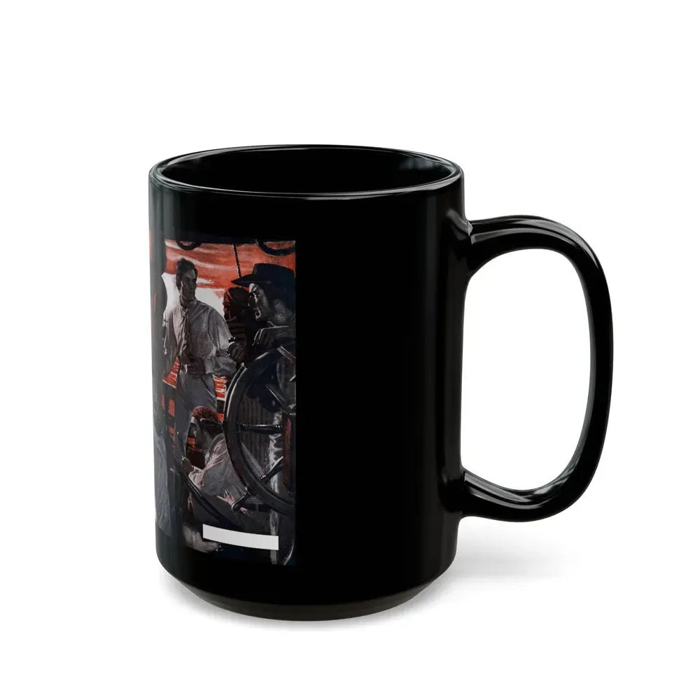 Captain Jeff's Secret Weapon, Argosy, May 1949 - Black Coffee Mug - Go Mug Yourself