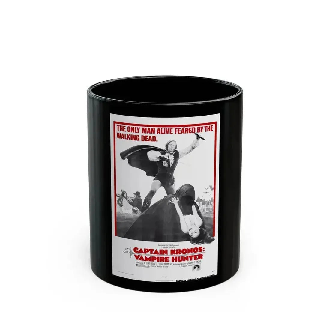 CAPTAIN KRONOS VAMPIRE HUNTER 1974 Movie Poster - Black Coffee Mug 11oz - Go Mug Yourself