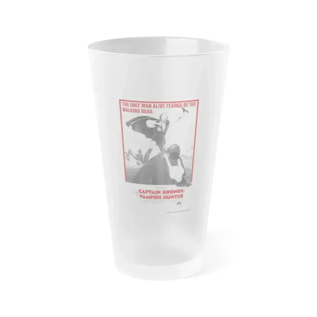 CAPTAIN KRONOS VAMPIRE HUNTER 1974 Movie Poster - Frosted Pint Glass 16oz 16oz Frosted - Go Mug Yourself