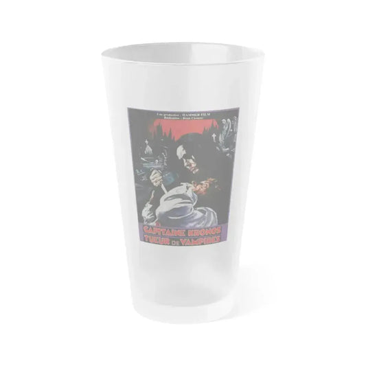 CAPTAIN KRONOS VAMPIRE HUNTER (FRENCH) 1974 Movie Poster - Frosted Pint Glass 16oz 16oz Frosted - Go Mug Yourself