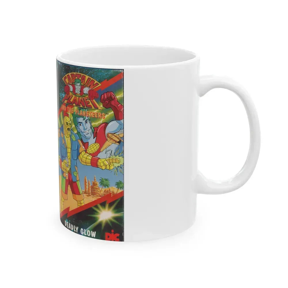 CAPTAIN PLANET AND THE PLANETEERS DEADLY GLOW (VHS COVER) - White Coffee Mug - Go Mug Yourself