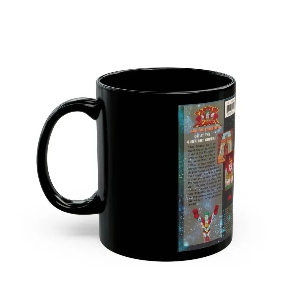 CAPTAIN PLANET AND THE PLANETEERS OK AT THE GUNFIGHT CORRAL (VHS COVER) - Black Coffee Mug - Go Mug Yourself