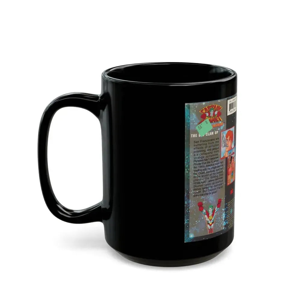 CAPTAIN PLANET AND THE PLANETEERS THE BIG CLAM UP (VHS COVER) - Black Coffee Mug - Go Mug Yourself