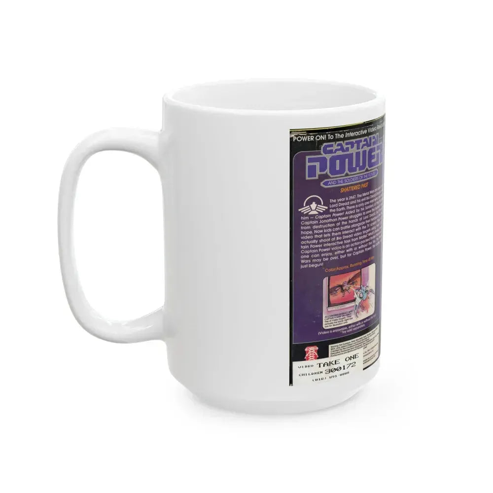 CAPTAIN POWER AND THE SOLDIERS OF THE FUTURE SHATTERED PAST (VHS COVER) - White Coffee Mug - Go Mug Yourself