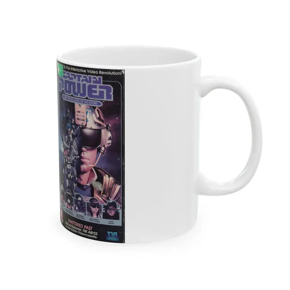CAPTAIN POWER AND THE SOLDIERS OF THE FUTURE SHATTERED PAST (VHS COVER) - White Coffee Mug - Go Mug Yourself
