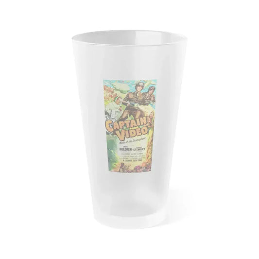 CAPTAIN VIDEO (Master of the Stratosphere) 1951 Movie Poster - Frosted Pint Glass 16oz 16oz Frosted - Go Mug Yourself