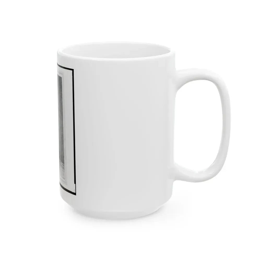 Captain William Borck, Union Officer In The 32nd Indiana Regiment, Full-Length Portrait, Standing, Facing Front (U.S. Civil War) White Coffee Mug - Go Mug Yourself