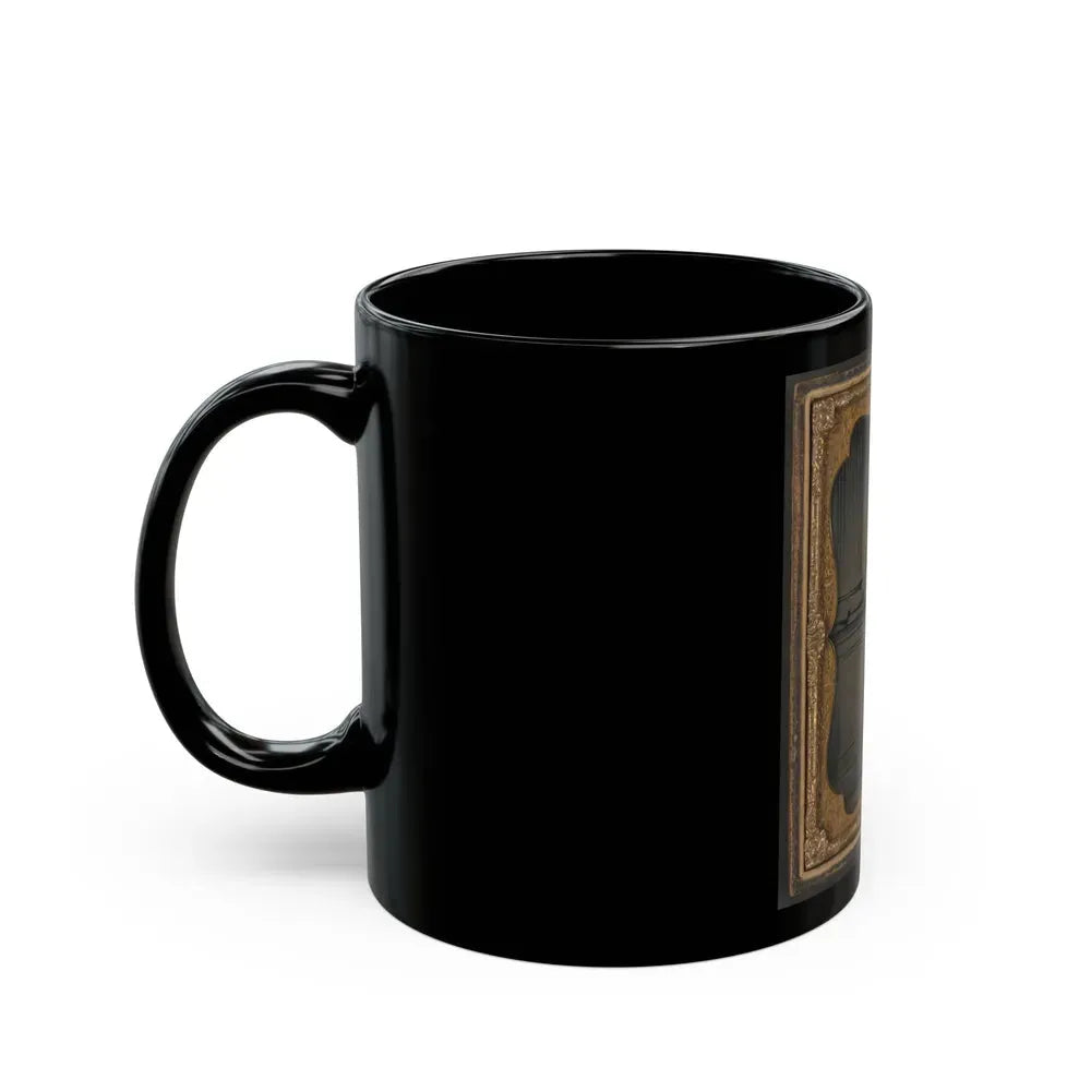 Captain William F. Mcrorie Of Co. A, 4th North Carolina Infantry Regiment In Uniform With Sword (U.S. Civil War) Black Coffee Mug - Go Mug Yourself