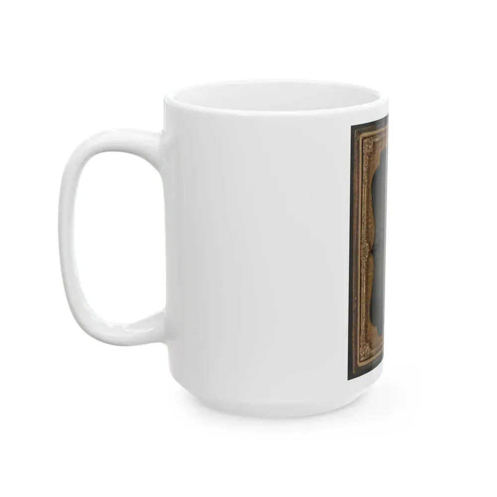 Captain William F. Mcrorie Of Co. A, 4th North Carolina Infantry Regiment In Uniform With Sword (U.S. Civil War) White Coffee Mug - Go Mug Yourself