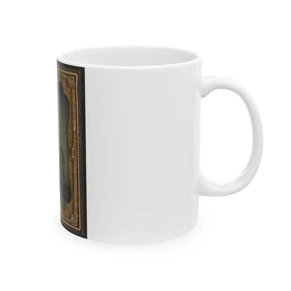 Captain William F. Mcrorie Of Co. A, 4th North Carolina Infantry Regiment In Uniform With Sword (U.S. Civil War) White Coffee Mug - Go Mug Yourself