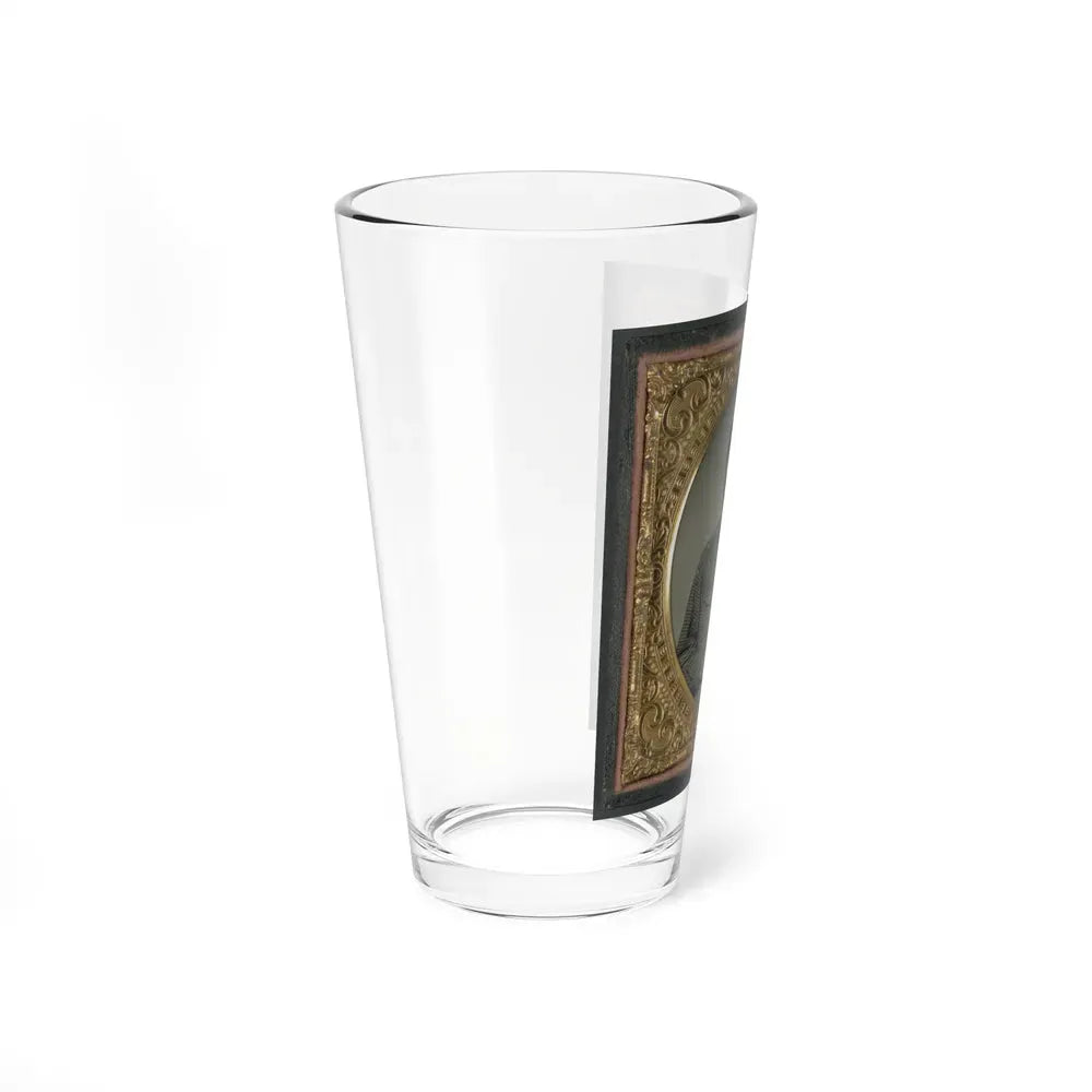 Captain William H. Powell Of Co. A, 33rd Virginia Infantry Regiment In Uniform With Bowie Knife (U.S. Civil War) Pint Glass 16oz - Go Mug Yourself