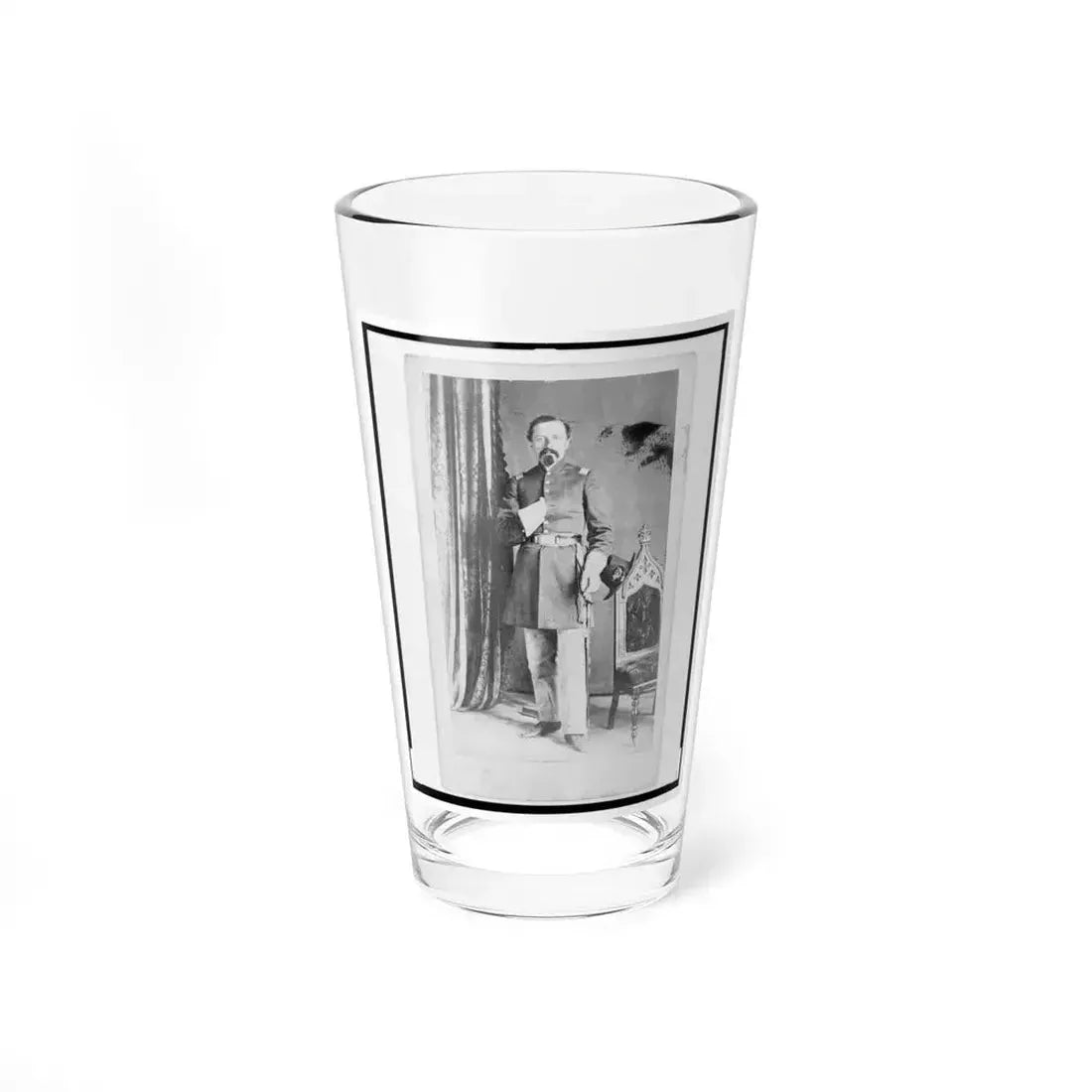 Captain William Urlan, Union Officer In The 32nd Indiana Regiment, Full-Length Portrait, Standing, Facing Front (U.S. Civil War) Pint Glass 16oz 16oz - Go Mug Yourself