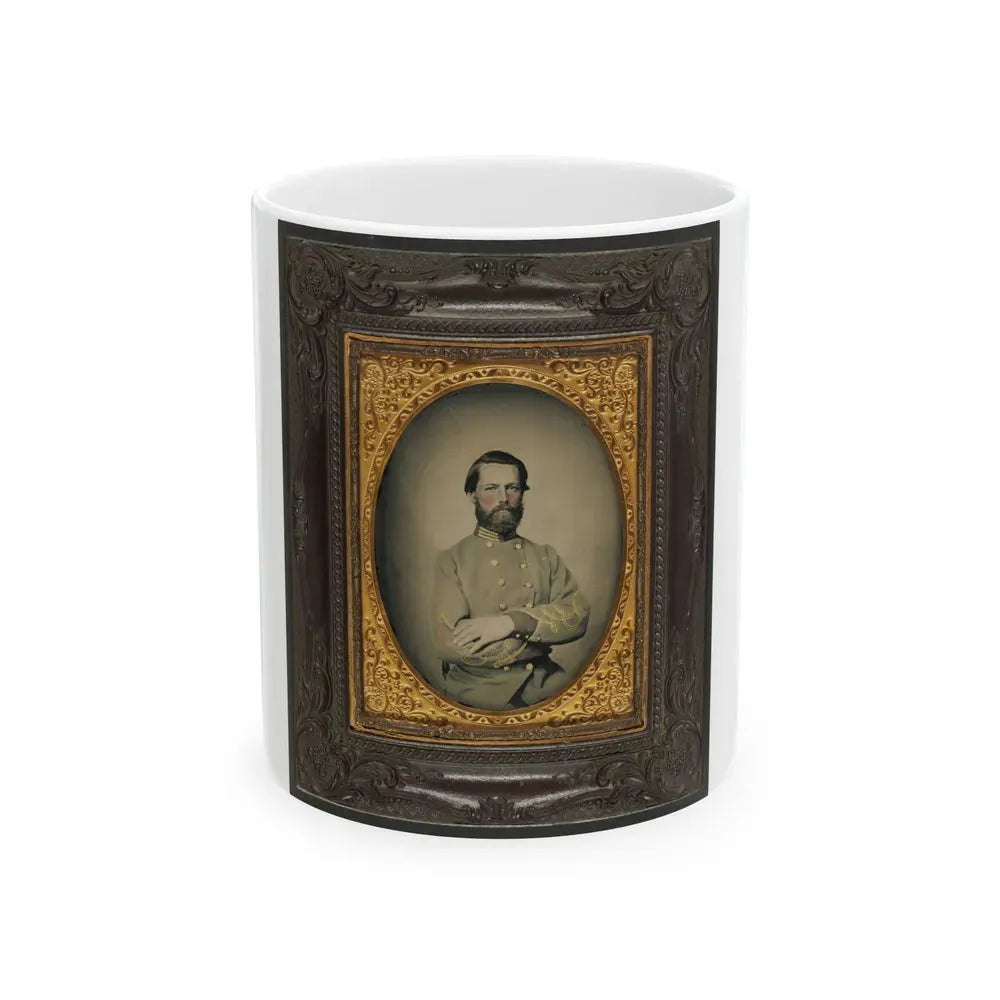 Captain William W. Cosby Of H Company, 2nd Virginia Light Artillery Regiment In Uniform (U.S. Civil War) White Coffee Mug 11oz - Go Mug Yourself