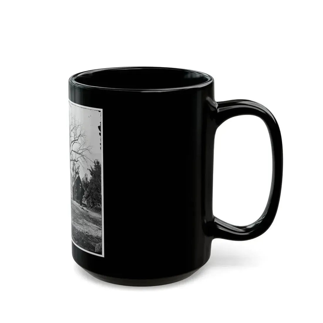 Captain Worrall's Quarters At Cedar Level, Va. (U.S. Civil War) Black Coffee Mug - Go Mug Yourself