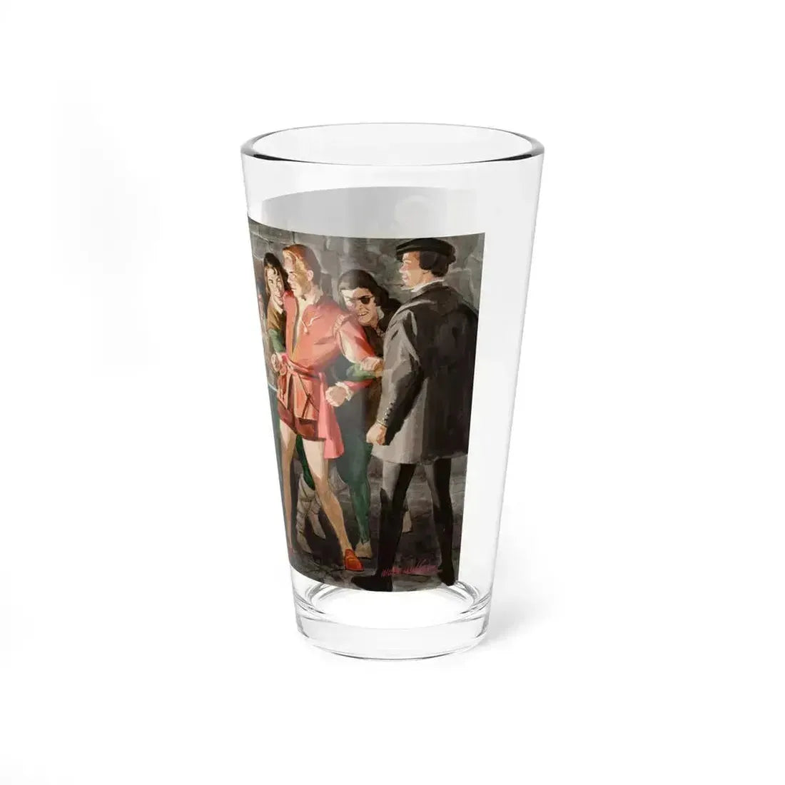 Captured Knight, story illustration (Magazine Illustration) Pint Glass 16oz - Go Mug Yourself