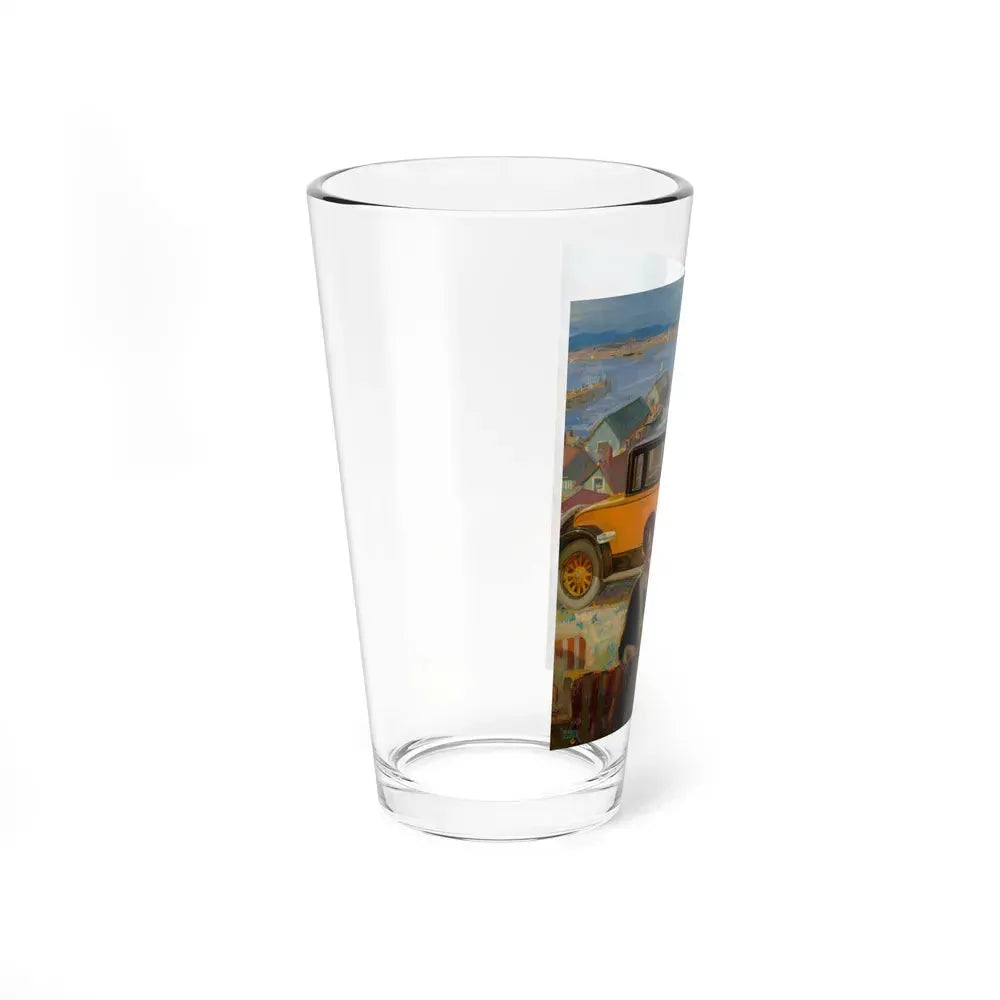 Car advertisement (Magazine Illustration) Pint Glass 16oz - Go Mug Yourself