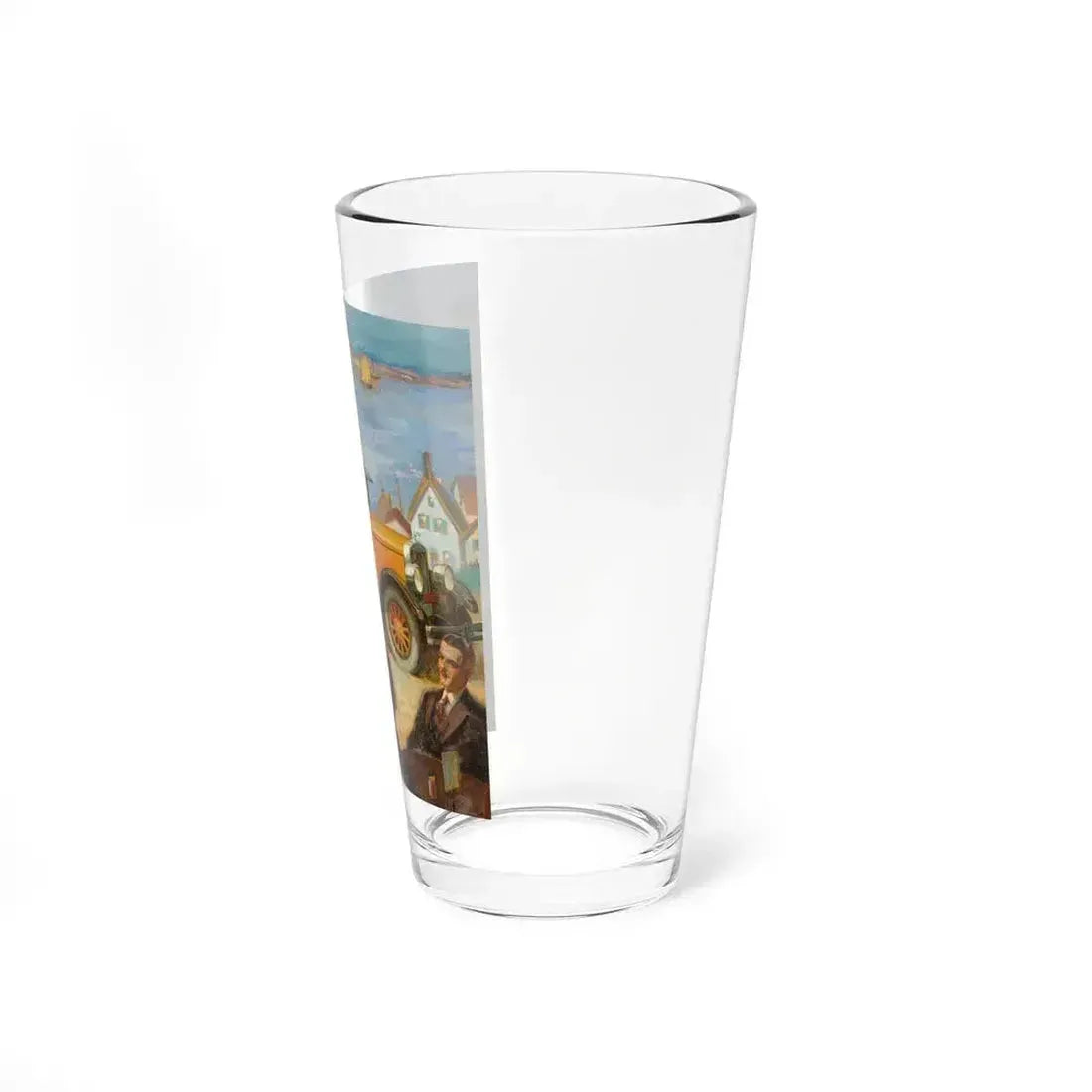 Car advertisement (Magazine Illustration) Pint Glass 16oz - Go Mug Yourself