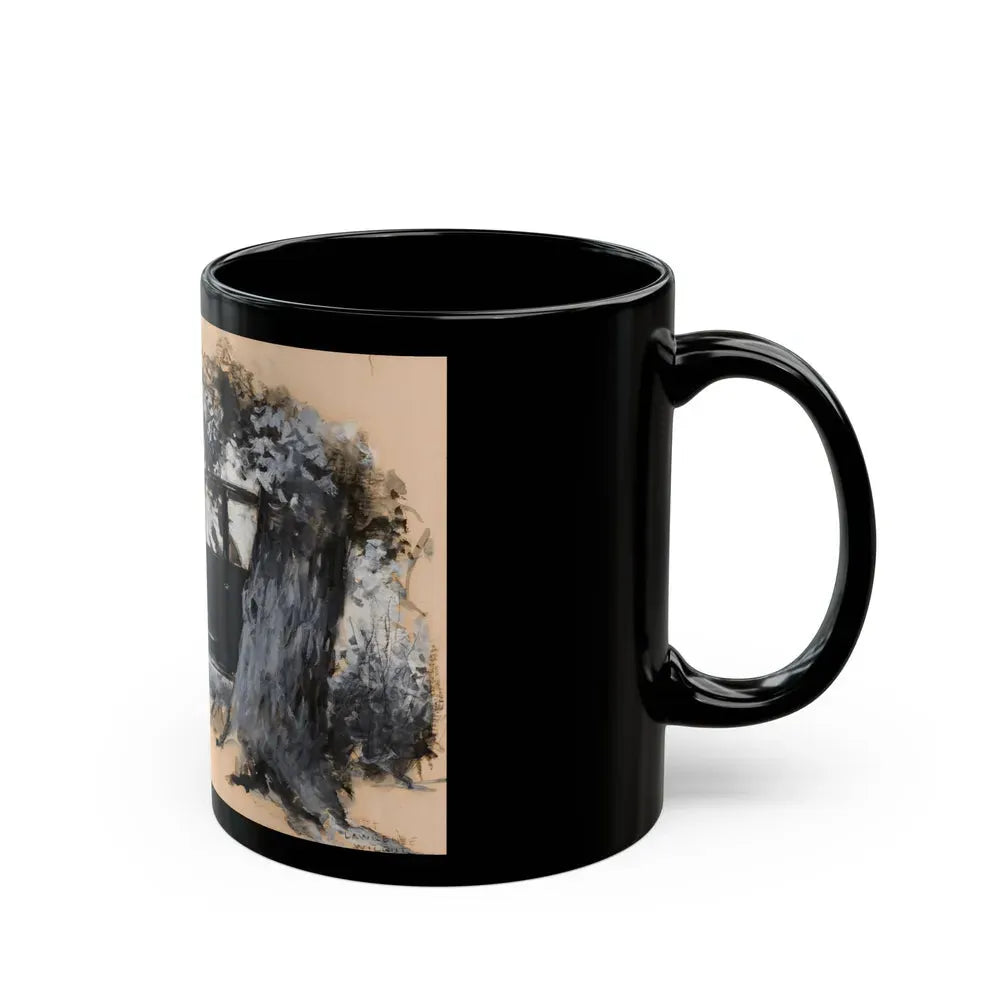 Car Passing a Buggy, Chevrolet ad illustration, 1925 - Black Coffee Mug - Go Mug Yourself