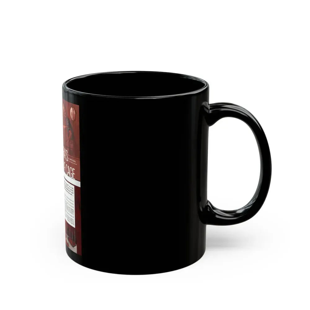 Cara's Love Cage, Male magazine, June 1971 - Black Coffee Mug - Go Mug Yourself
