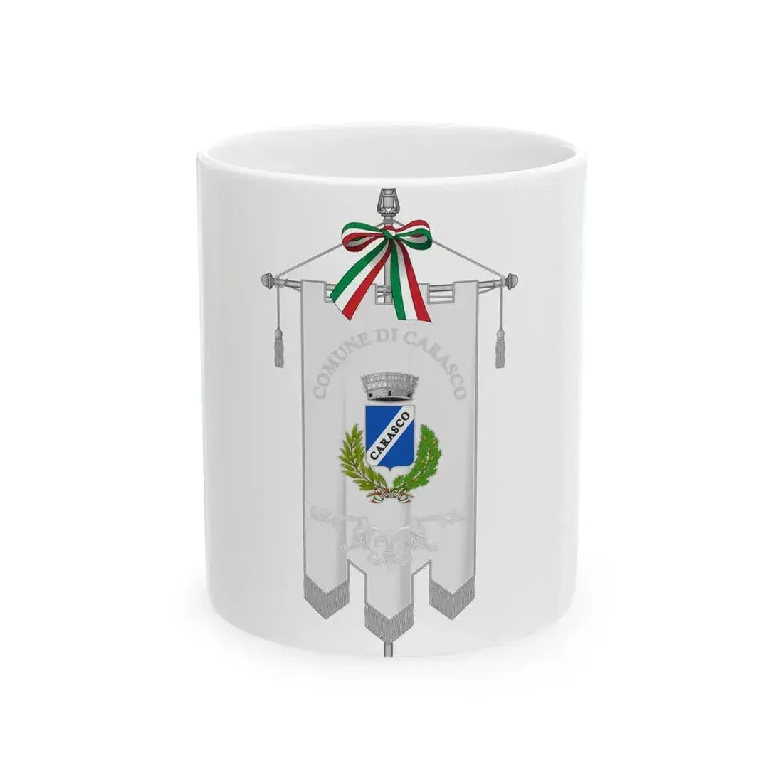 Carasco-Gonfalone (Italy) White Coffee Mug 11oz - Go Mug Yourself