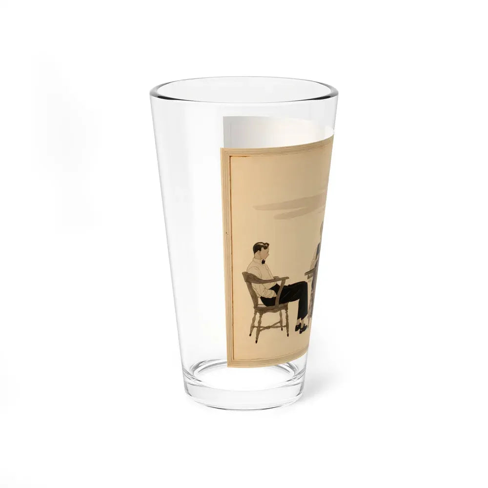 Card Game, Woman's Home Companion illustration (Magazine Illustration) Pint Glass 16oz - Go Mug Yourself