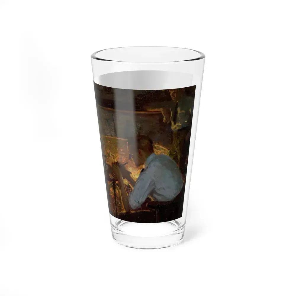 Card Players (Magazine Illustration) Pint Glass 16oz - Go Mug Yourself