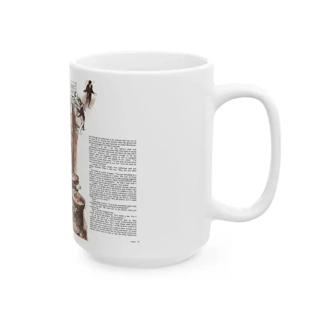 Card Trick, Man magazine, October 1971 - White Coffee Mug - Go Mug Yourself