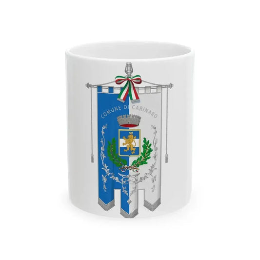Carinaro-Gonfalone (Italy) White Coffee Mug 11oz - Go Mug Yourself