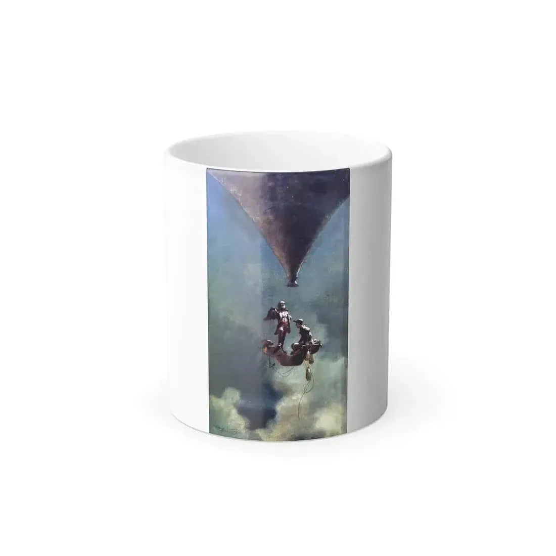 Carl Spitzweg (1808-1885) Der Projektenmacher (Ballonfahrt, Luftige Station) - Oil on Canvas c1870-75 - Color Changing Mug 11oz 11oz - Go Mug Yourself