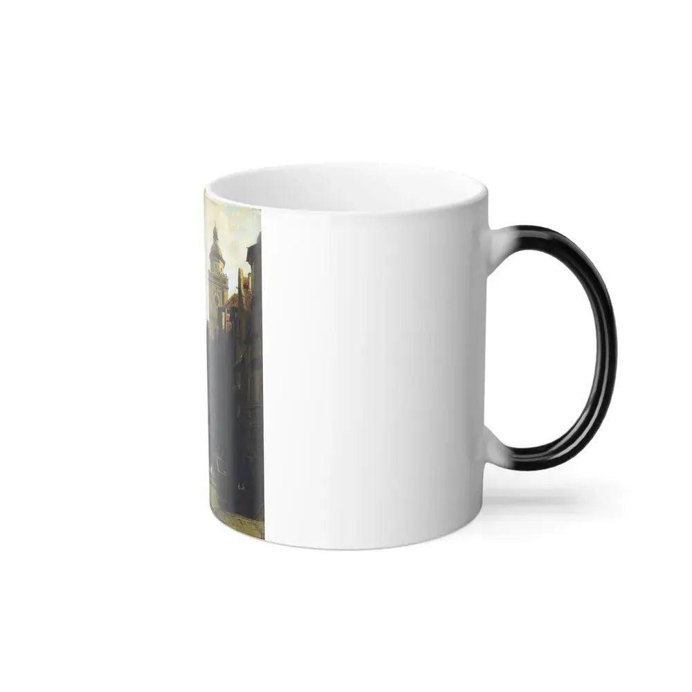 Carl Spitzweg (1808-1885) Die Plauderstunde (A Good Gossip) - Oil on Canvas - Color Changing Mug 11oz - Go Mug Yourself