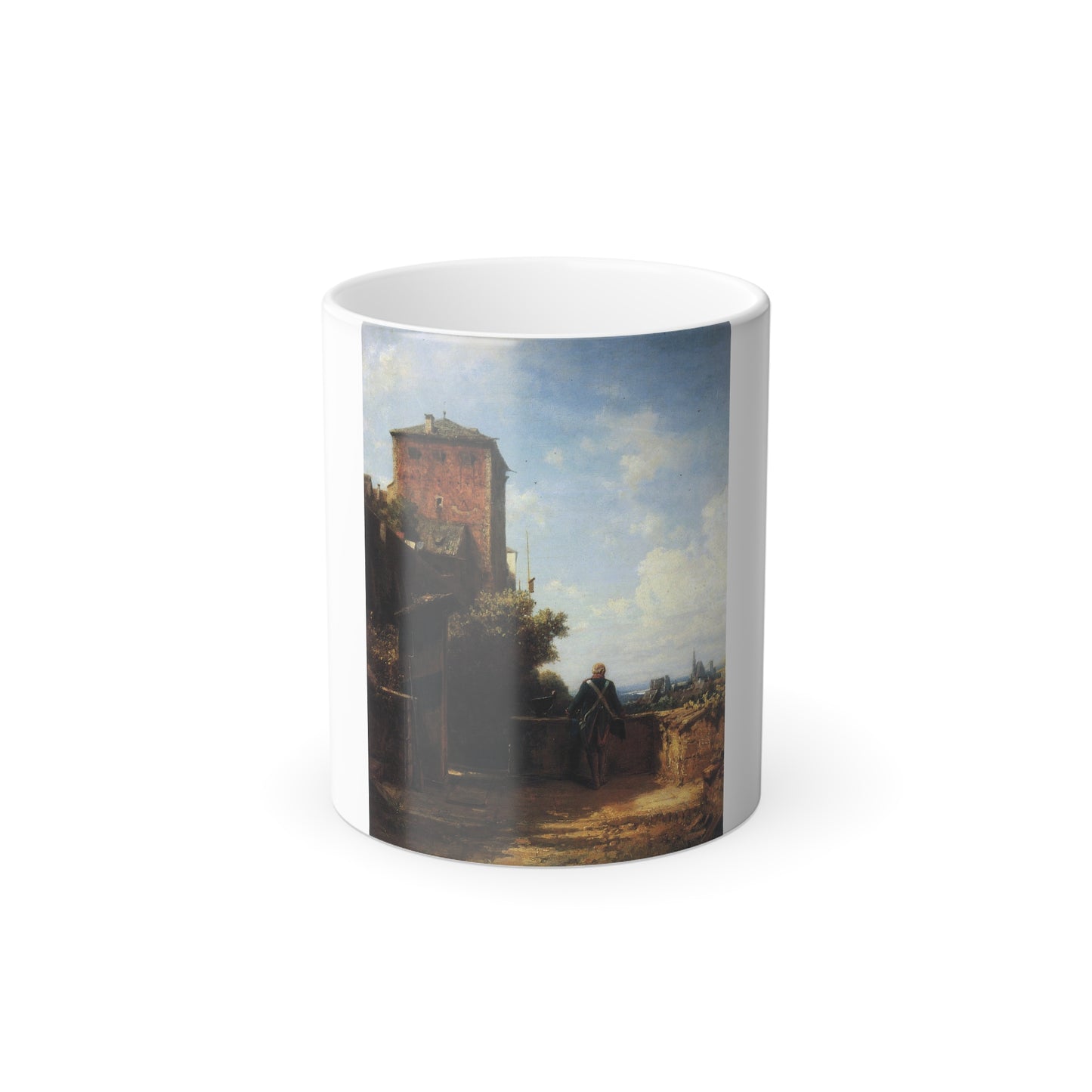 Carl Spitzweg (1808-1885) The Sentinel - oil on canvas - Color Changing Mug 11oz-11oz-Go Mug Yourself