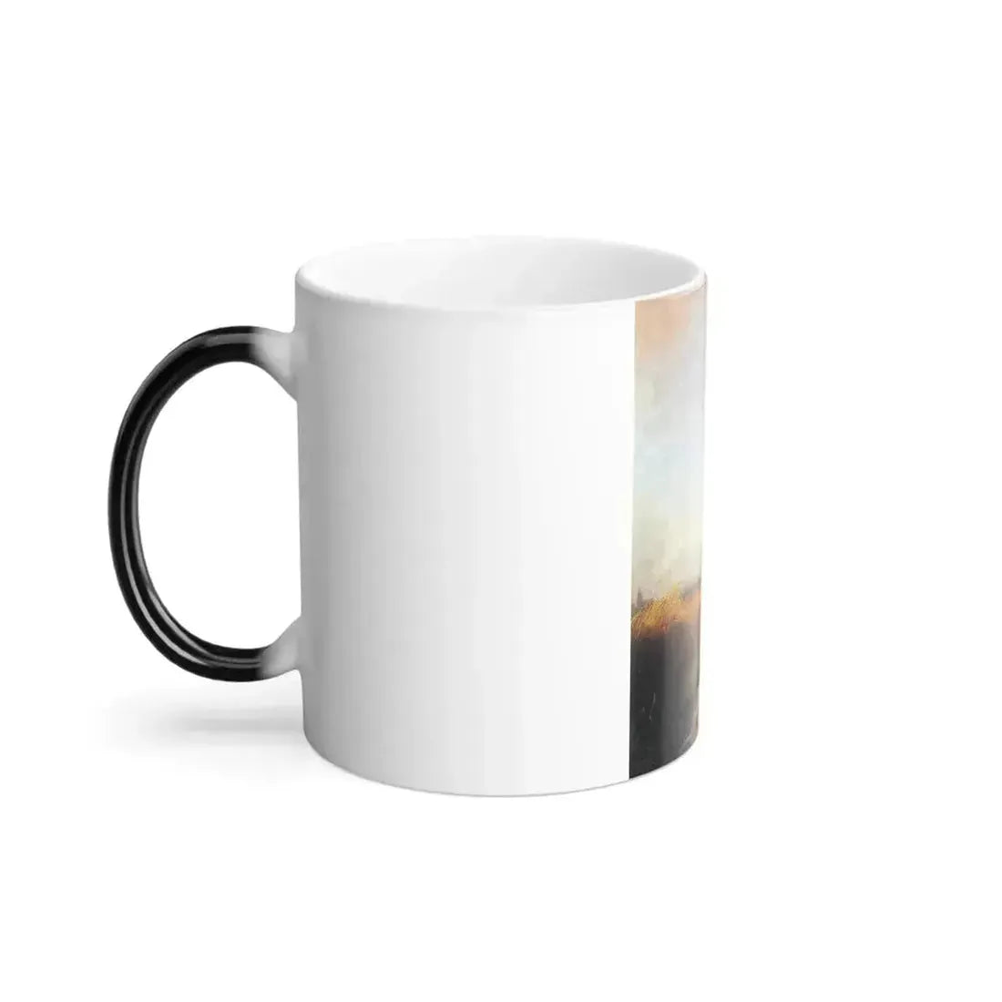 Carl Spitzweg (1808-1885) The Singing village priest with breviary and umbrella during a walk through th-0 - Color Changing Mug 11oz - Go Mug Yourself