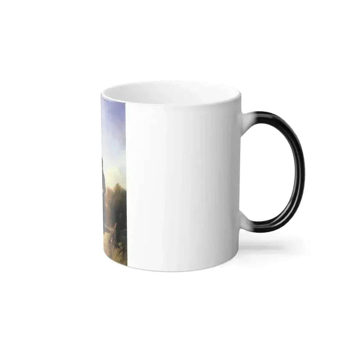 Carl Spitzweg (1808-1885) The Singing village priest with breviary and umbrella during a walk through th-0 - Color Changing Mug 11oz - Go Mug Yourself
