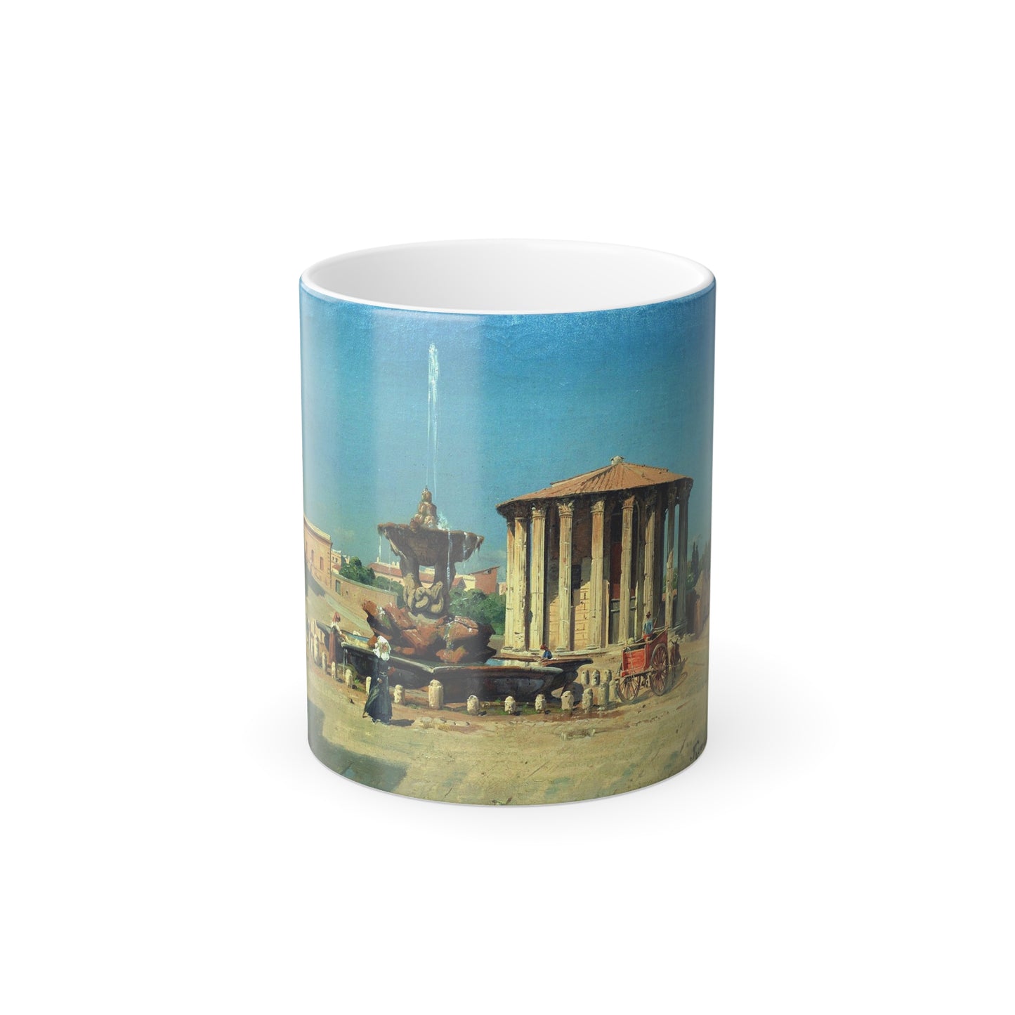 Carl Wuttke (1849-1927) Roma, Aug 1877 - Oil on Board - Color Changing Mug 11oz-11oz-Go Mug Yourself