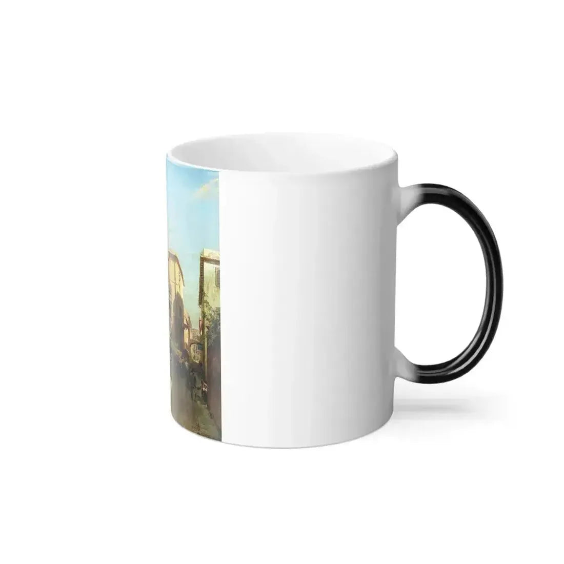 Carl Wuttke (1849-1927) The Temple of Minerva in Rome - Oil on canvas - 1887 - Color Changing Mug 11oz - Go Mug Yourself
