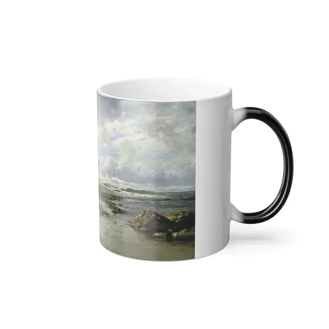 Carlos de Haes (1826-1898) Un bardo naufragado (A Wrecked Ship) - 1883 - Color Changing Mug 11oz - Go Mug Yourself