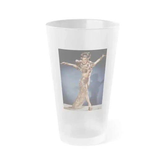 Carmen Miranda #01 (Vintage Female Icon) Frosted Pint Glass 16oz 16oz Frosted - Go Mug Yourself