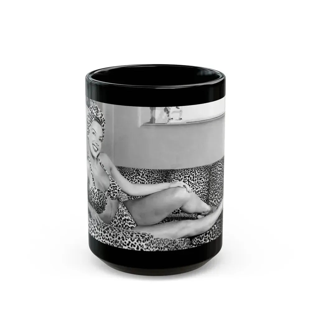 Carmen Miranda #06 (Vintage Female Icon) Black Coffee Mug 15oz - Go Mug Yourself
