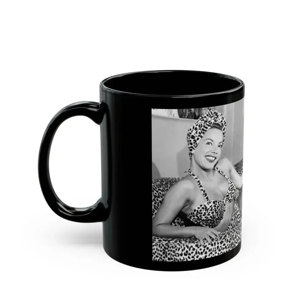Carmen Miranda #06 (Vintage Female Icon) Black Coffee Mug - Go Mug Yourself