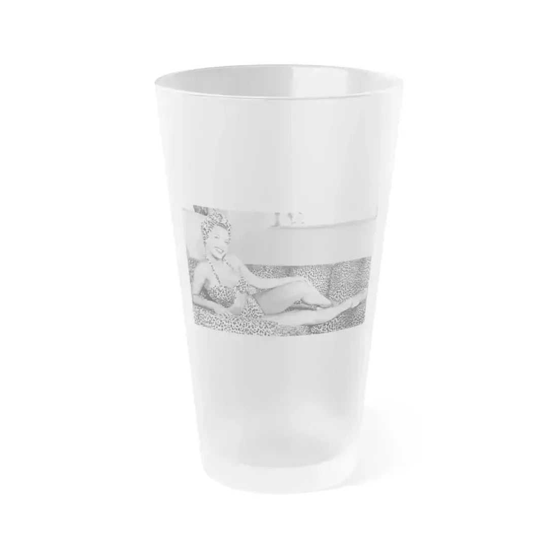Carmen Miranda #06 (Vintage Female Icon) Frosted Pint Glass 16oz 16oz Frosted - Go Mug Yourself