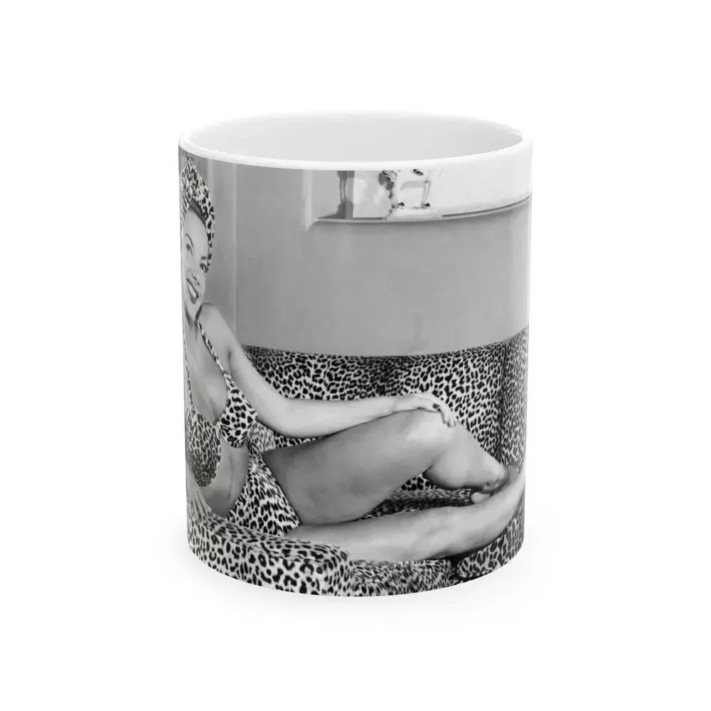 Carmen Miranda #06 (Vintage Female Icon) White Coffee Mug 11oz - Go Mug Yourself