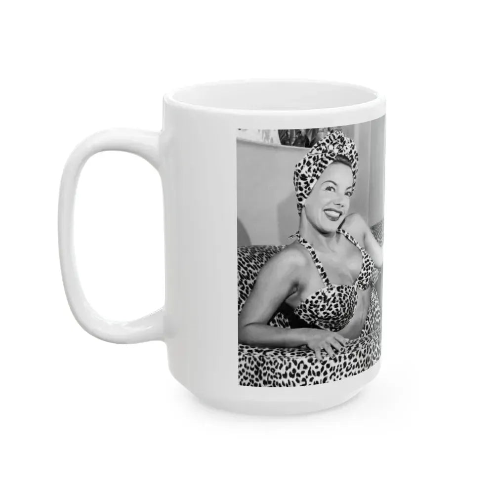 Carmen Miranda #06 (Vintage Female Icon) White Coffee Mug - Go Mug Yourself