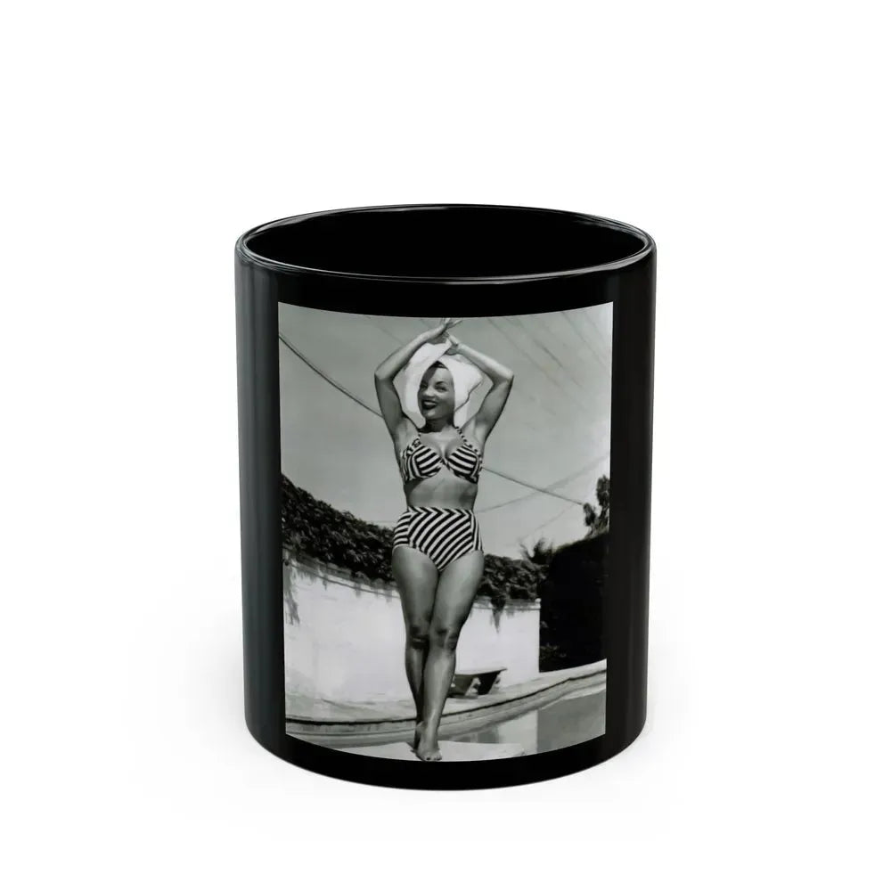 Carmen Miranda #07 (Vintage Female Icon) Black Coffee Mug 11oz - Go Mug Yourself
