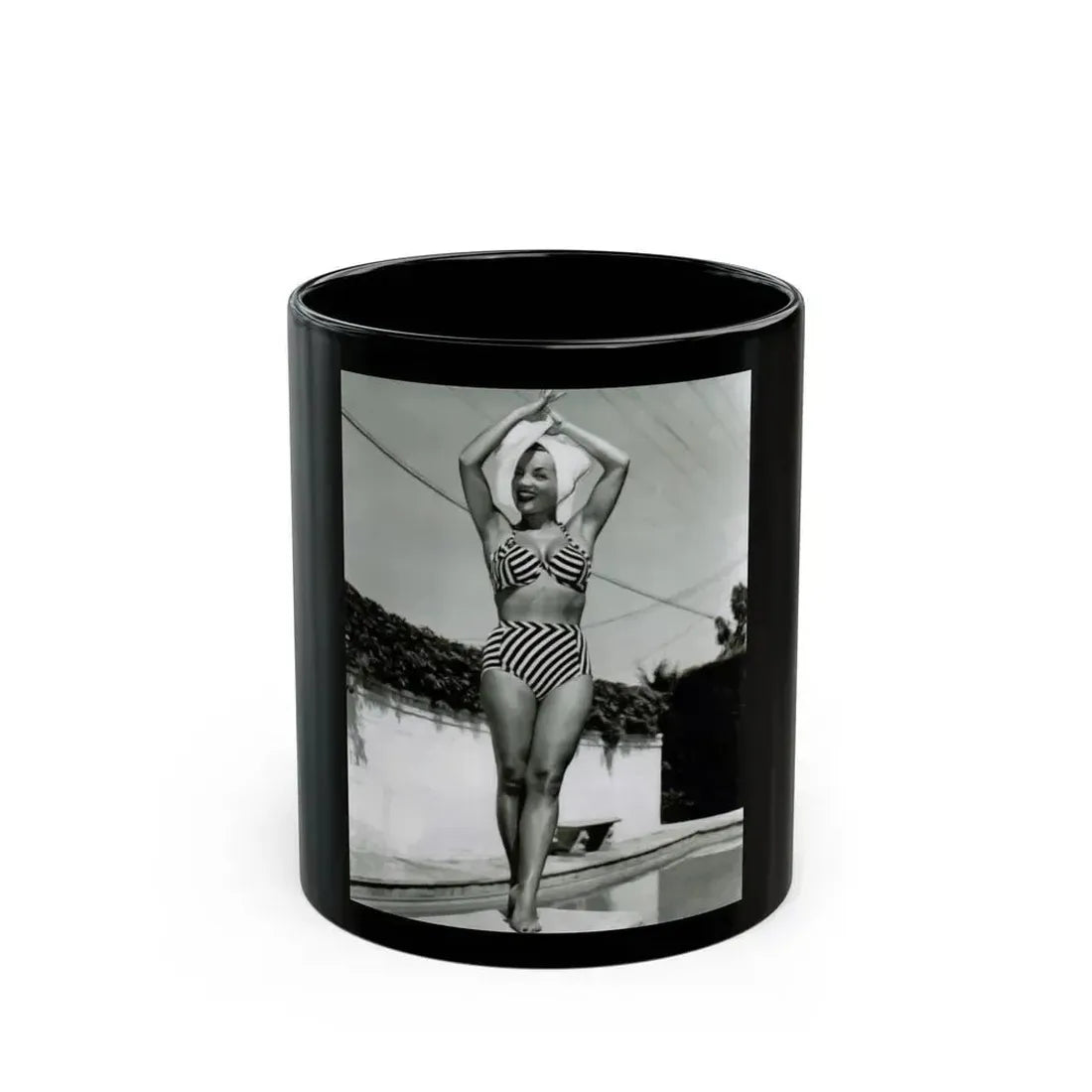 Carmen Miranda #07 (Vintage Female Icon) Black Coffee Mug 11oz - Go Mug Yourself