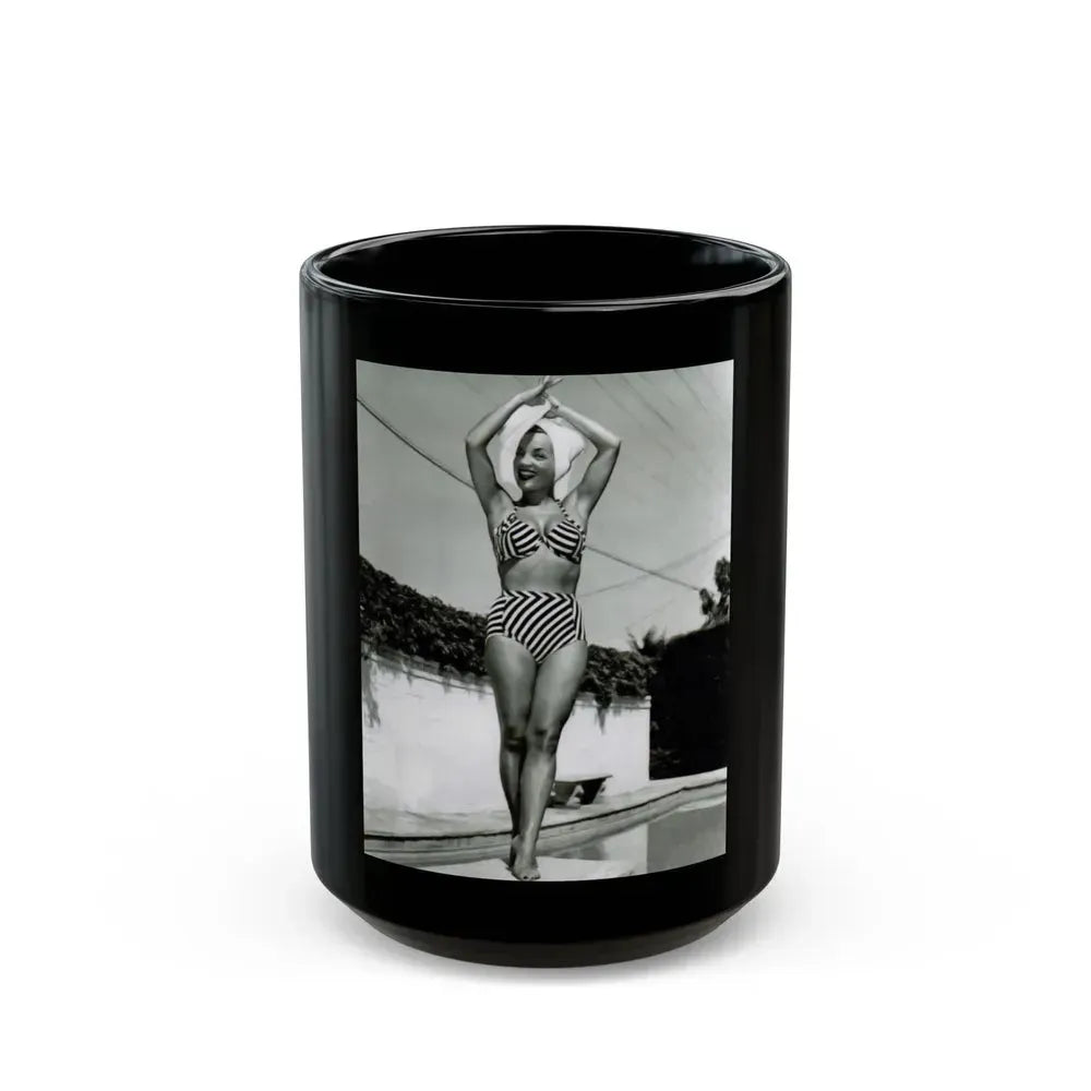 Carmen Miranda #07 (Vintage Female Icon) Black Coffee Mug 15oz - Go Mug Yourself