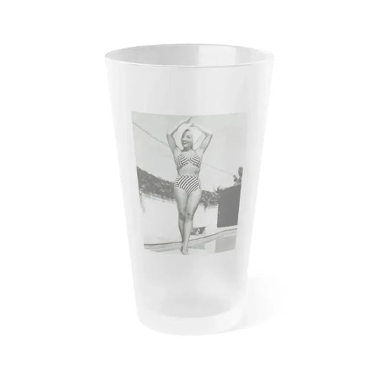 Carmen Miranda #07 (Vintage Female Icon) Frosted Pint Glass 16oz 16oz Frosted - Go Mug Yourself