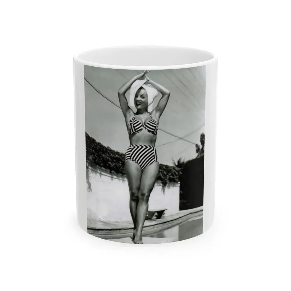 Carmen Miranda #07 (Vintage Female Icon) White Coffee Mug 11oz - Go Mug Yourself